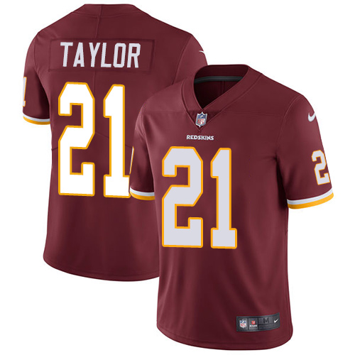 Nike Redskins #21 Sean Taylor Burgundy Red Team Color Youth Stitched NFL Vapor Untouchable Limited Jersey - Click Image to Close